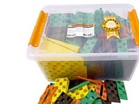 Knudsen kilen montagemix - I plastboks grøn, orange, brun og gul