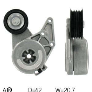 Strammehjul, kilerem, SKF, 62 mm, b.la. til VW~Seat
